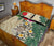 Tuvalu Polynesian Quilt Bed Set - Hibiscus Turtle Tattoo Beige - Polynesian Pride