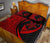 Hawaii Turtle Fish Hook Polynesian Quilt Bed Set Red - Circle Style - Polynesian Pride