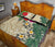 Tuvalu Polynesian Quilt Bed Set - Hibiscus Turtle Tattoo Beige - Polynesian Pride