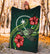 Chuuk Polynesian Premium Blanket - Green Turtle Hibiscus - Polynesian Pride