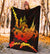 New Caledonia Polynesian Premium Blanket - Swordfish With Hibiscus - Polynesian Pride