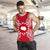 Cook Islands Polynesian Men Tank Top Map Red White - Polynesian Pride