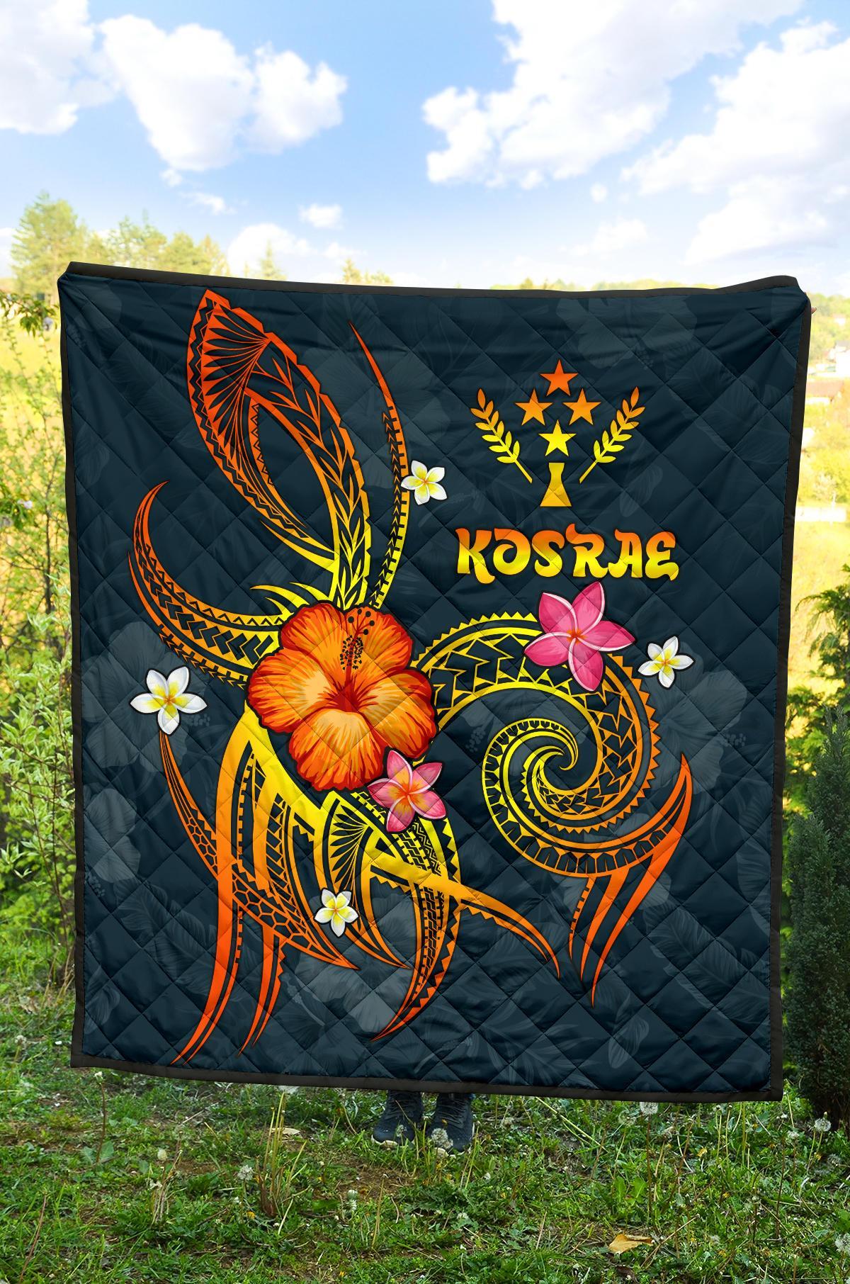 Kosrae Polynesian Premium Quilt - Legend of Kosrae (Blue) - Polynesian Pride