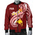 Papua New Guinea Men's Bomber Jacket - PNG Seal Polynesian Patterns Plumeria - Polynesian Pride