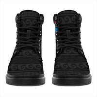 Guam Season Boots - KingFisher Bird With Map - Polynesian Pride