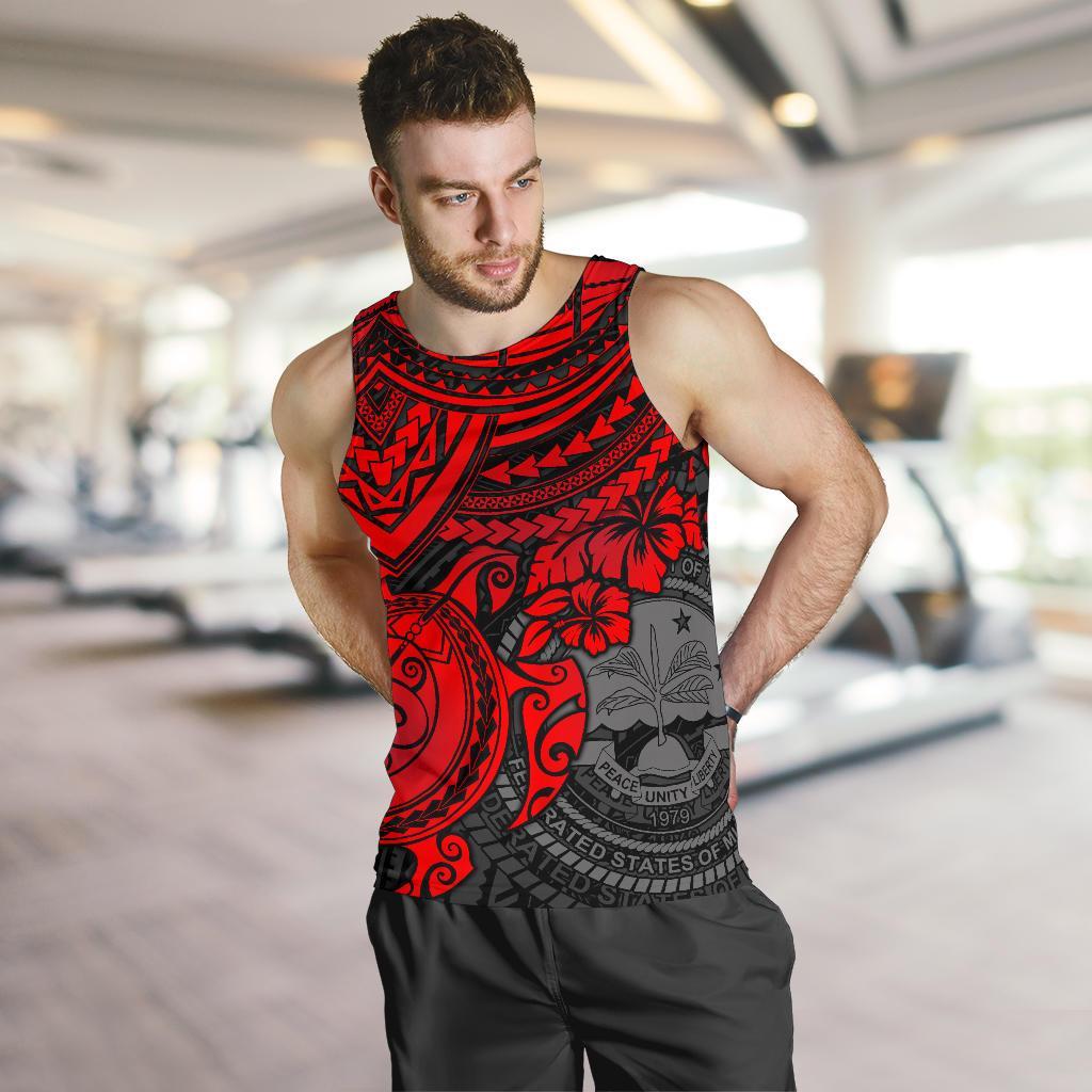 Federated States Of Micronesia Men's Tank - Red Turtle - Polynesian Pride