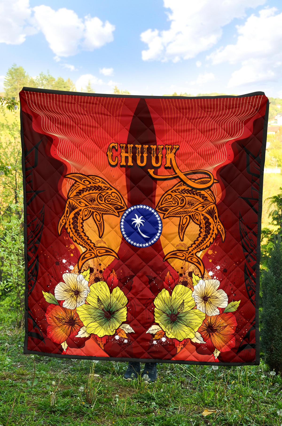 Chuuk Premium Quilt - Tribal Tuna Fish - Polynesian Pride