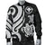 Polynesian Hawaii Men Bomber Jacket - White Tentacle Turtle - Polynesian Pride