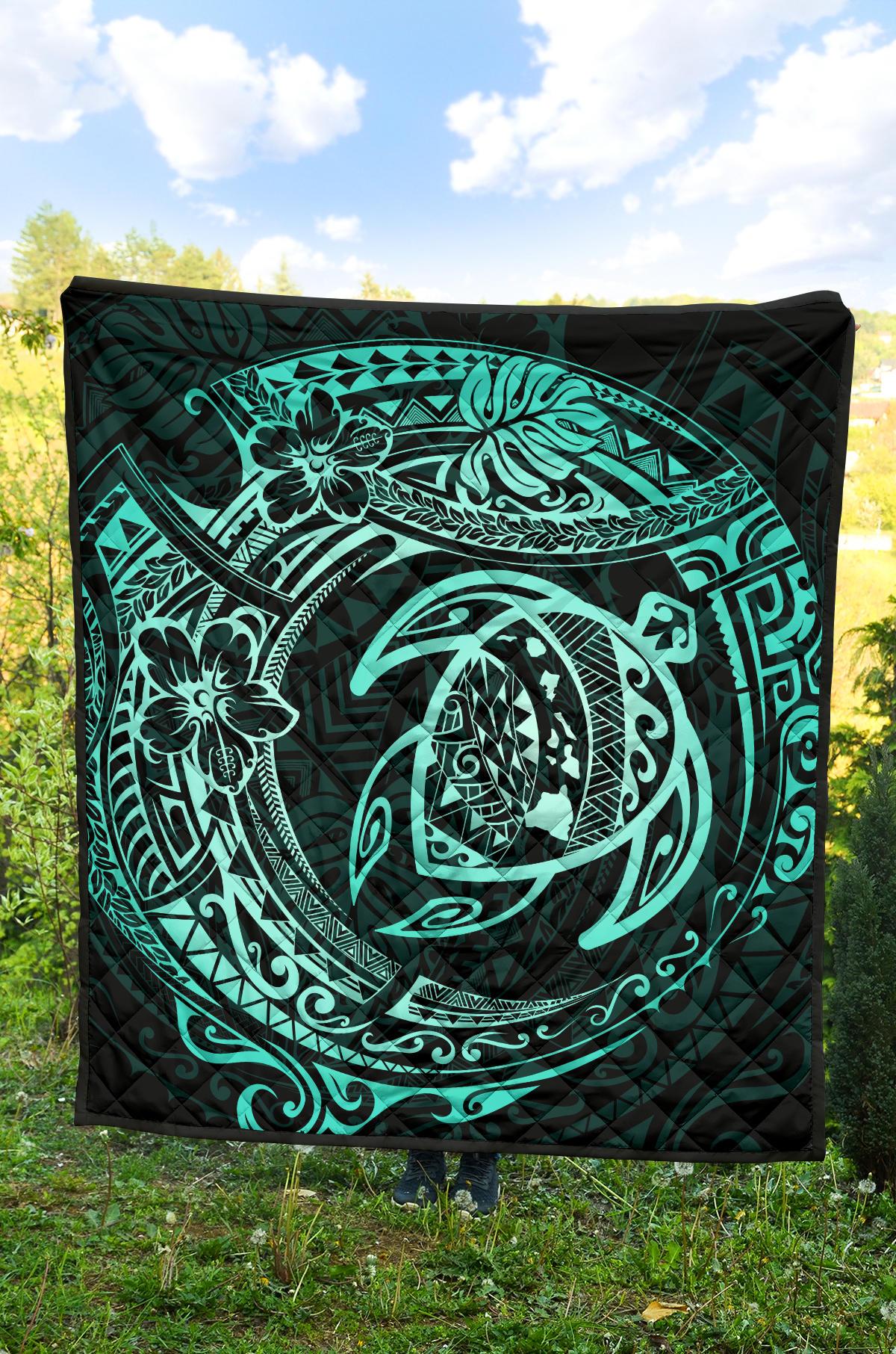 Hawaiian Turtle Polynesian Premium Quilt - Polynesian Pride