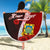 Tuvalu Polynesian Custom Personalised Beach Blanket - Coat Of Arm With Hibiscus - Polynesian Pride