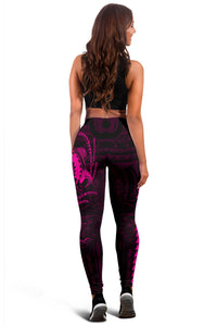 Hawaii Turtle Shark Polynesian Leggings - Pink - Polynesian Pride