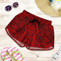 Polynesian Symmetry Red Women's Short - Polynesian Pride