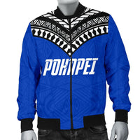 Pohnpei Flag Men's Bomber Jacket Micronesian Pattern - Polynesian Pride