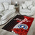 Northern Mariana Islands Polynesian Custom Personalised Polynesian Area Rug - Coat Of Arm With Hibiscus - Polynesian Pride