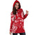 Fiji Polynesian Hoodie Dress Map Red White - Polynesian Pride