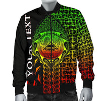 American Samoa Custom Personalised Men's Bomber Jacket - AS Seal Rocket Style (Reggae) - Polynesian Pride
