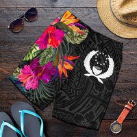 Pohnpei All Over Print Men's Shorts - Polynesian Hibiscus Pattern - Polynesian Pride