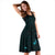 New Zealand Maori Gods Women Midi Dress Tumatauenga (God of War) - Blue - Polynesian Pride