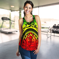 Polynesian Racerback Tanks Guam Flag, Seal with Maui Moana Tattoo - Polynesian Pride