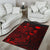 Nauru Area Rugs Turtle Hibiscus Red - Polynesian Pride