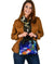Marshall Islands Custom Personalised Shoulder Handbags - Humpback Whale with Tropical Flowers (Blue) - Polynesian Pride