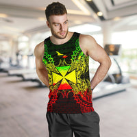 Wallis And Futuna Polynesian Men Tank Top Map Reggae - Polynesian Pride