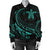 Hawaii Turtle Polynesian Women's Bomber Jacket - Turquoise - Frida Style - Polynesian Pride