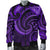 New Zealand Maori Mangopare Men Bomber Jacket Polynesian - Purple - Polynesian Pride