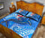 Fiji Quilt Bed Set - Blue Shark Polynesian Tattoo - Polynesian Pride