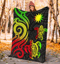 Nauru Premium Blanket - Reggae Tentacle Turtle - Polynesian Pride