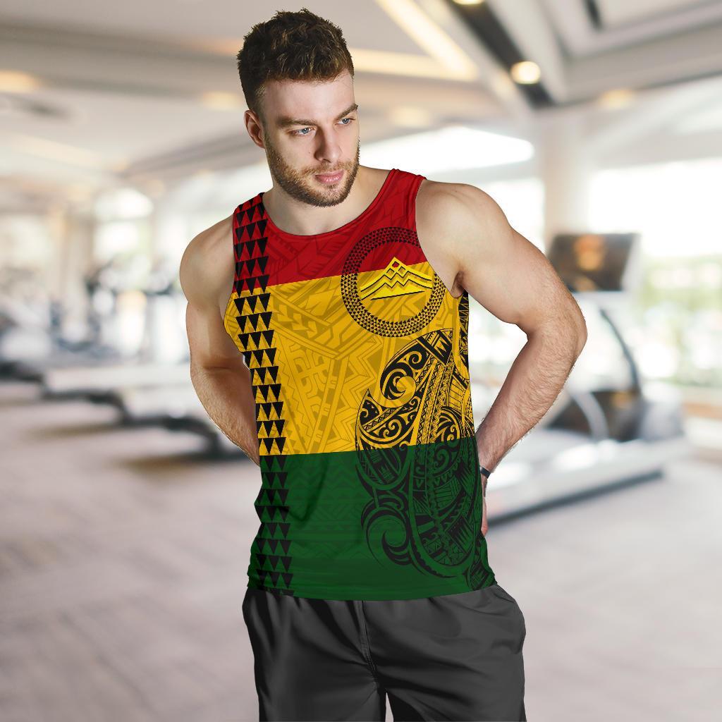 Hawaii Kanaka Flag Polynesian Men's Tank Top - Mauna Kea Protectors - Polynesian Pride