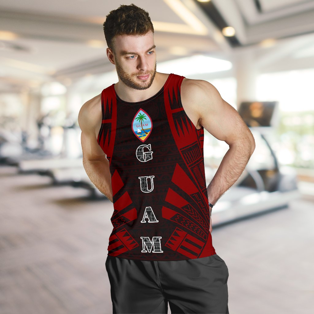 Guam Men Tank Top - Polynesian Tattoo Red - Polynesian Pride