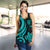 Fiji Polynesian Women Racerback Tank - Turquoise Tentacle Turtle - Polynesian Pride