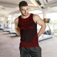 Palau Men's Tank Top - Polynesian Chief Red Version - Polynesian Pride