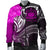 Samoa Custom Personalised Men's Bomber Jacket - Samoa Seal Wave Style (Pink) - Polynesian Pride