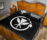 Hawaii Quilt Bed Set - Kanaka Maoli Black Fog Style - Polynesian Pride