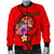 Fiji Polynesian Custom Personalised Men's Bomber Jacket - Floral With Seal Red - Polynesian Pride