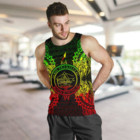Palau Polynesian Men Tank Top Map Reggae - Polynesian Pride