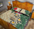 Papua New Guinea Polynesian Quilt Bed Set - Hibiscus Turtle Tattoo Beige - Polynesian Pride