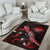 CNMI Polynesian Area Rugs - Turtle With Blooming Hibiscus Red - Polynesian Pride