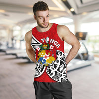 (Custom Personalised) Tonga Rugby Men's Tank Top Polynesian Style - Polynesian Pride