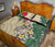 Guam Polynesian Quilt Bed Set - Hibiscus Turtle Tattoo Beige - Polynesian Pride