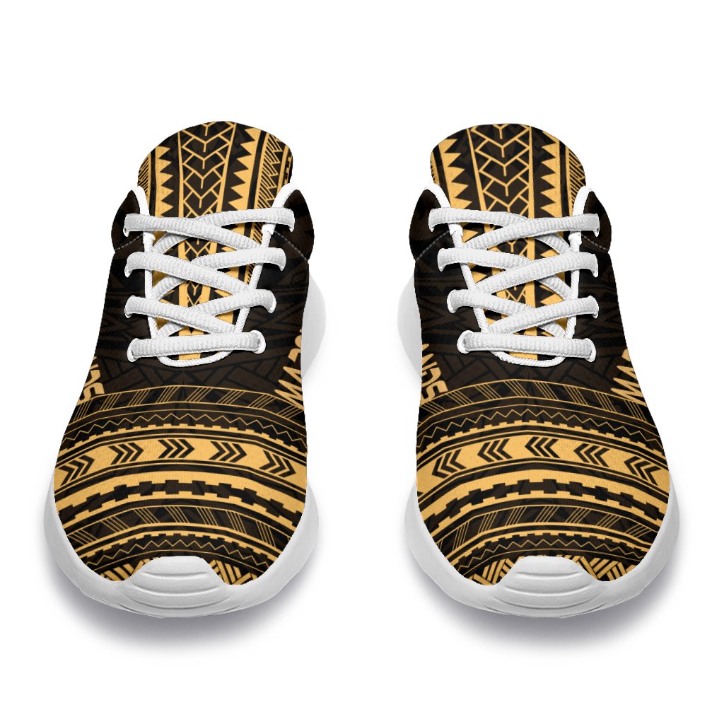 Marquesas Islands Sporty Sneakers - Polynesian Chief Gold Version - Polynesian Pride