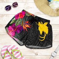 Papua New Guinea All Over Print Women's Shorts - Hibiscus Polynesian Pattern - Polynesian Pride