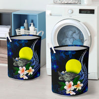 Palau Polynesian Laundry Basket - Turtle With Plumeria Flowers - Polynesian Pride