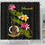 Vanuatu Polynesian Shower Curtain - Plumeria Tribal - Polynesian Pride