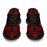 Marshall Islands Sport Sneakers - Polynesian Tattoo Red - Polynesian Pride