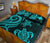 Papua New Guinea Quilt Bed Set - Turquoise Tentacle Turtle - Polynesian Pride