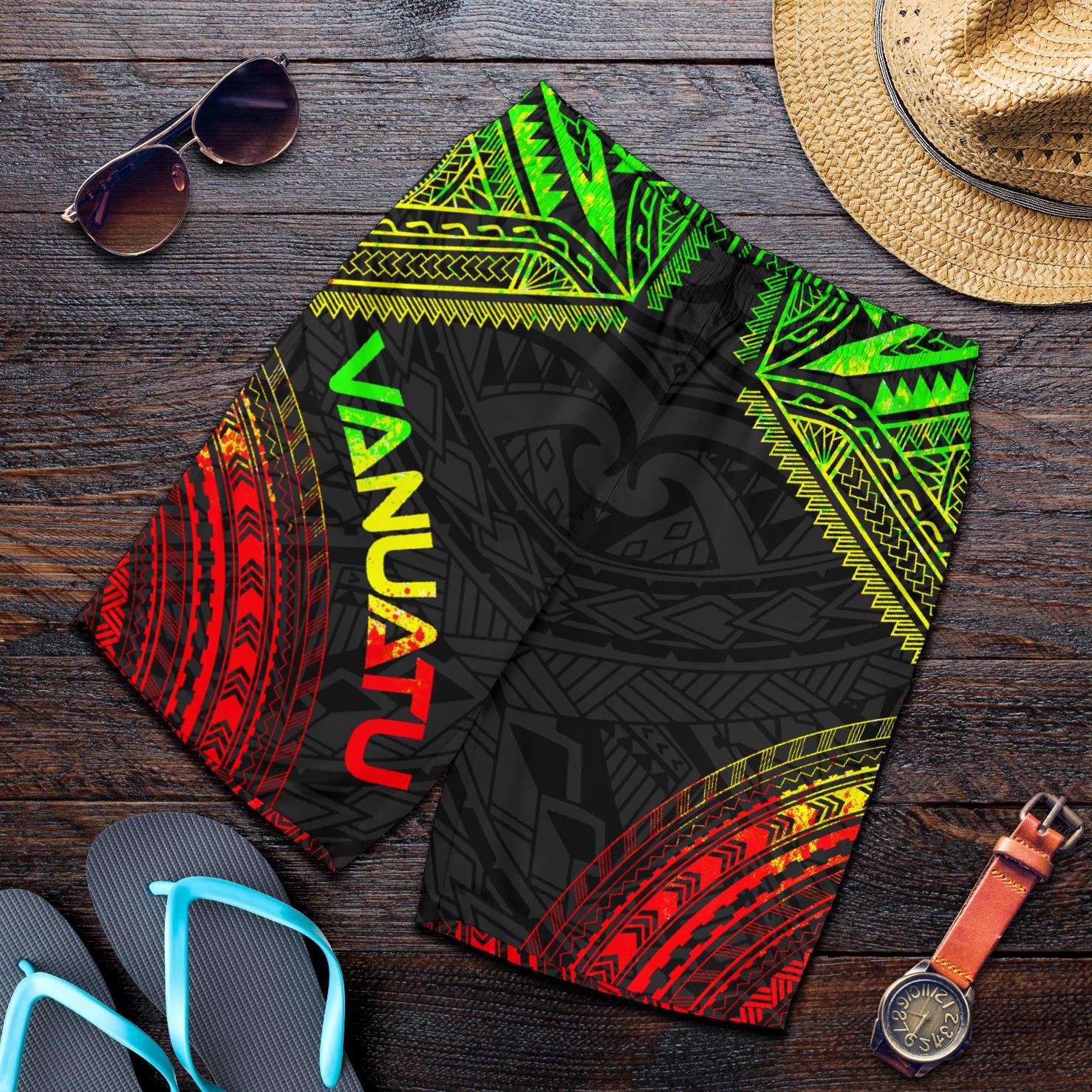 Vanuatu Men's Shorts - Polynesian Chief Reggae Version Reggae - Polynesian Pride