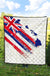 Hawaii Flag Polynesian Premium Quilt White - Polynesian Pride